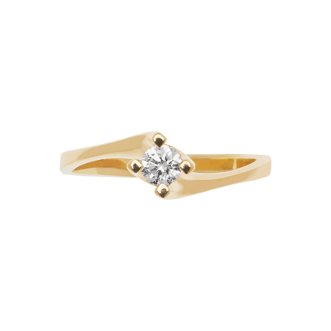 Comete Valentino Solitaire in Yellow Gold and Diamond ANB1826G