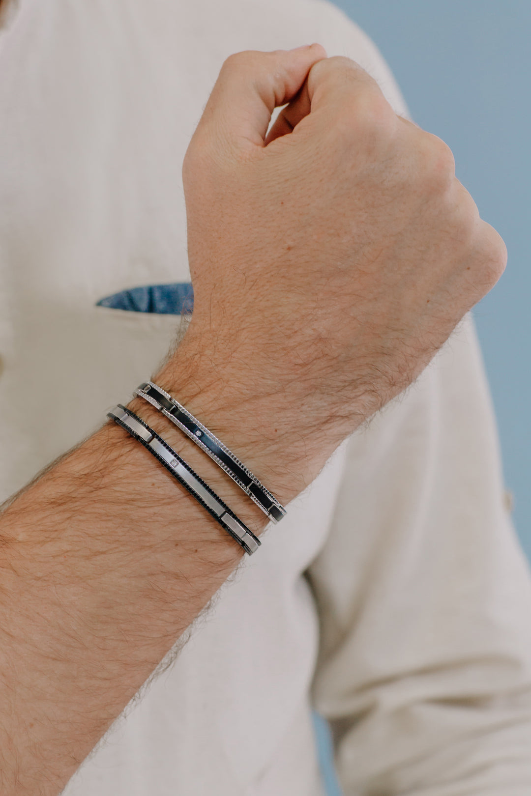 Comete Tire bracelet in Steel with black PVD UBR1013