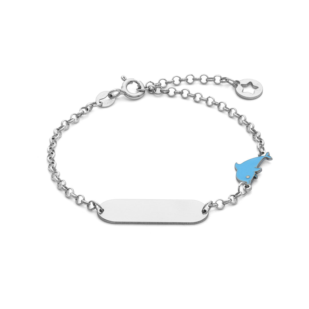Comete Bracciale in Argento con Delfino Azzurro BRA262