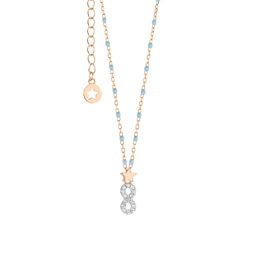 Comets Silver Necklace number 8 GLA206