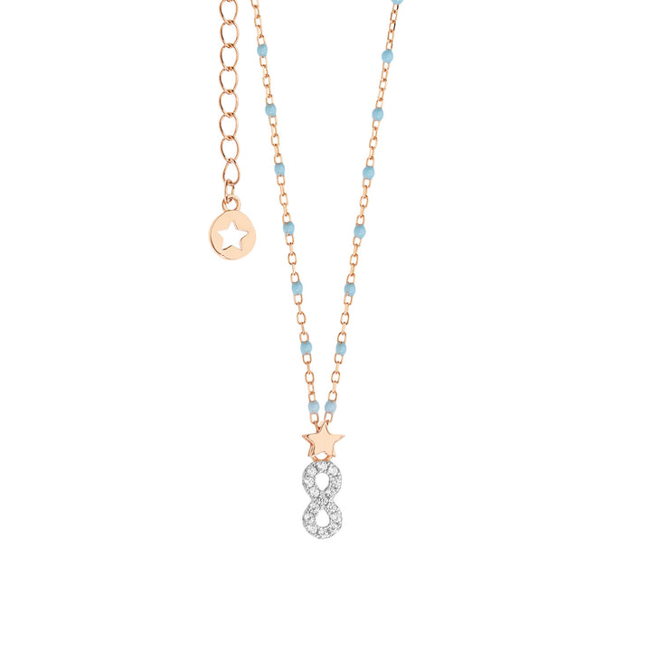 Comets Silver Necklace number 8 GLA206