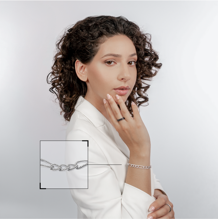 Pulsera Comete de plata 925 ‰ rodiada, circonitas blancas UBR1290