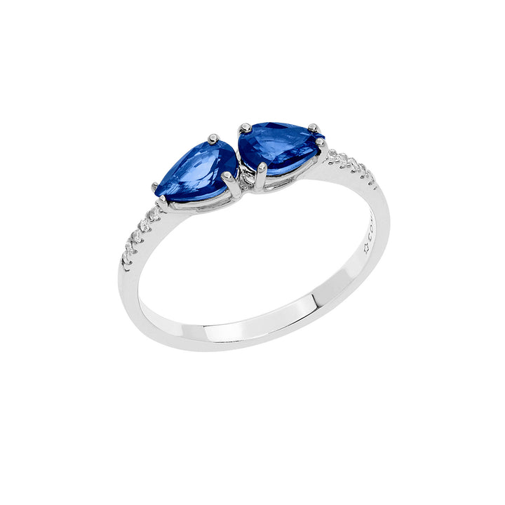 Bague Comete en or avec diamants et saphirs Drop ANB2635