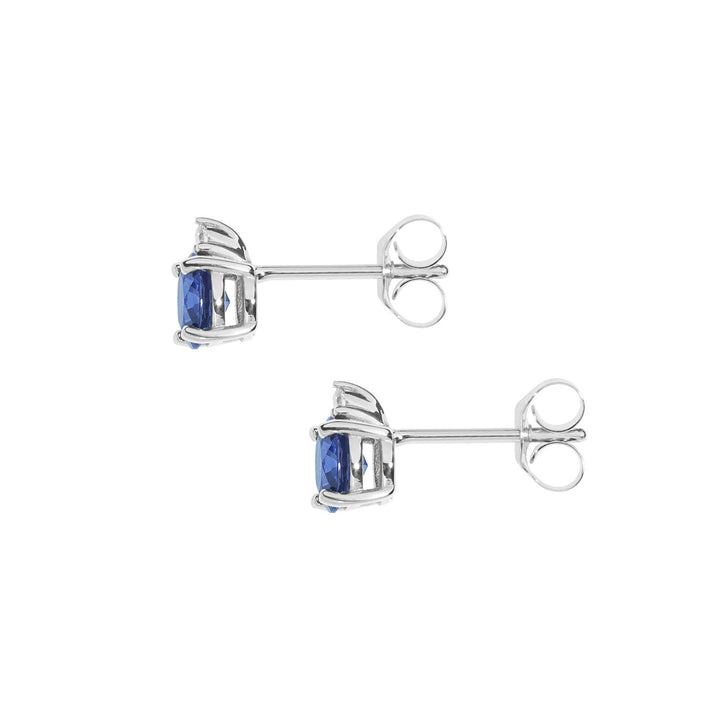 Comete Gold Earrings with Round Blue Diamonds and Sapphires ORB965