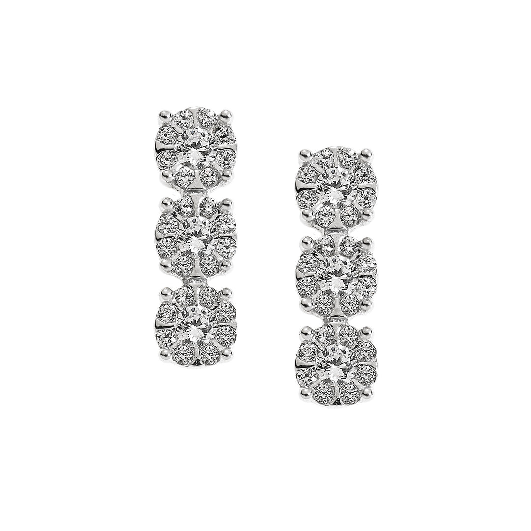 Pendientes Comete Trilogía en Oro rosa con Diamantes ORB714