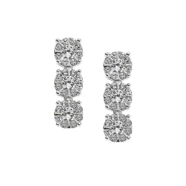 Pendientes Comete Trilogía en Oro rosa con Diamantes ORB714