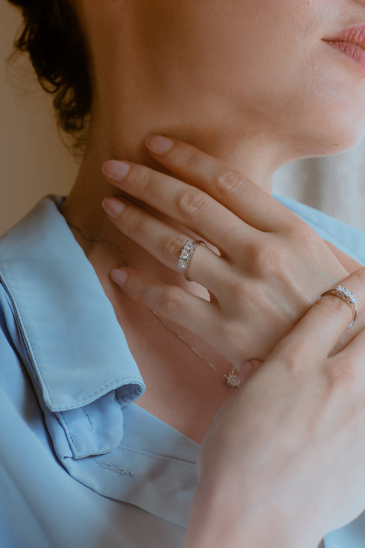 Bague Comète Trilogie en Or et Diamants ANB2641
