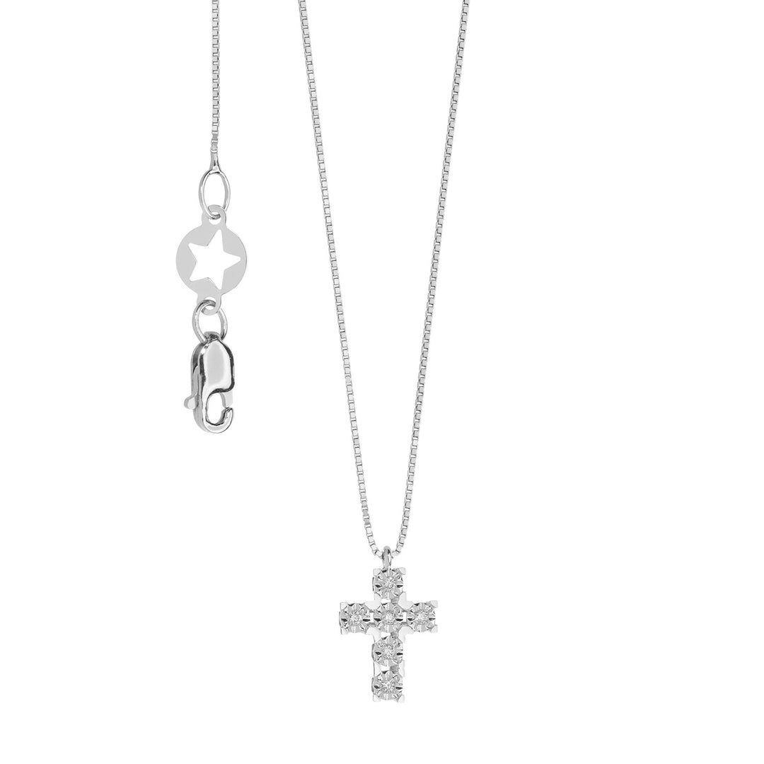 Comete Gold and Diamond Cross Necklace GLB1555