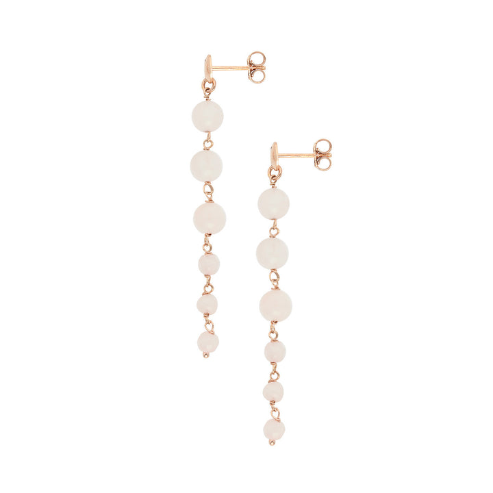Comete Orecchini Argento 925‰ con con Quarzo rosa e Giada colorata ORA226