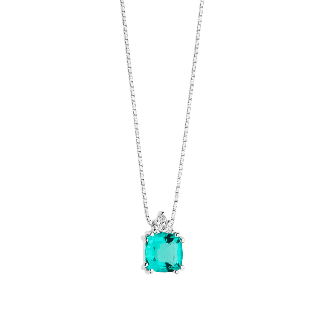 Comete Necklace in Gold, Diamonds and Antique Emerald GLB1514