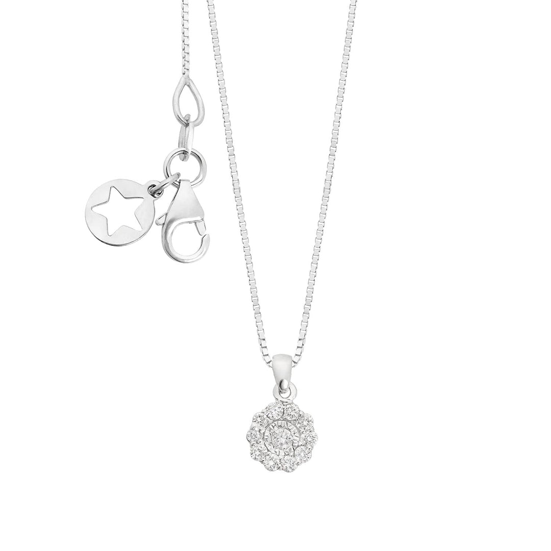 Comete Necklace in 375‰ white gold with white diamonds KGLB1408