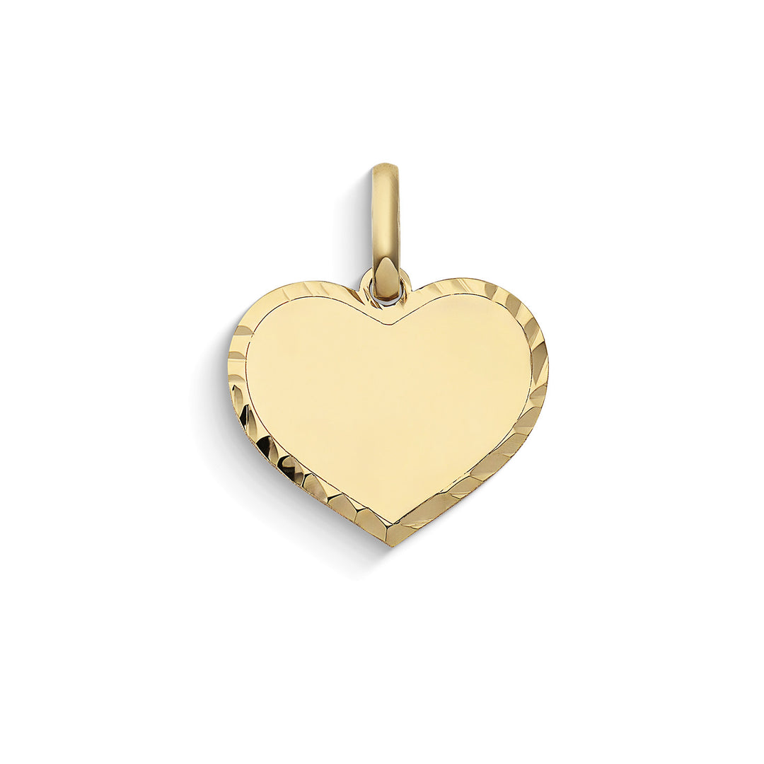 Comete Customizable heart pendant in 375‰ yellow gold KCOB002