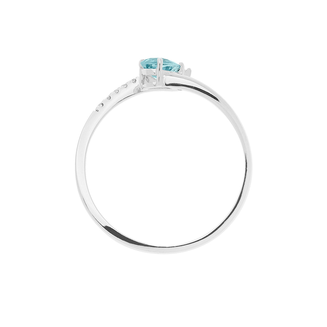 Bague Comete en or avec diamants et goutte d&