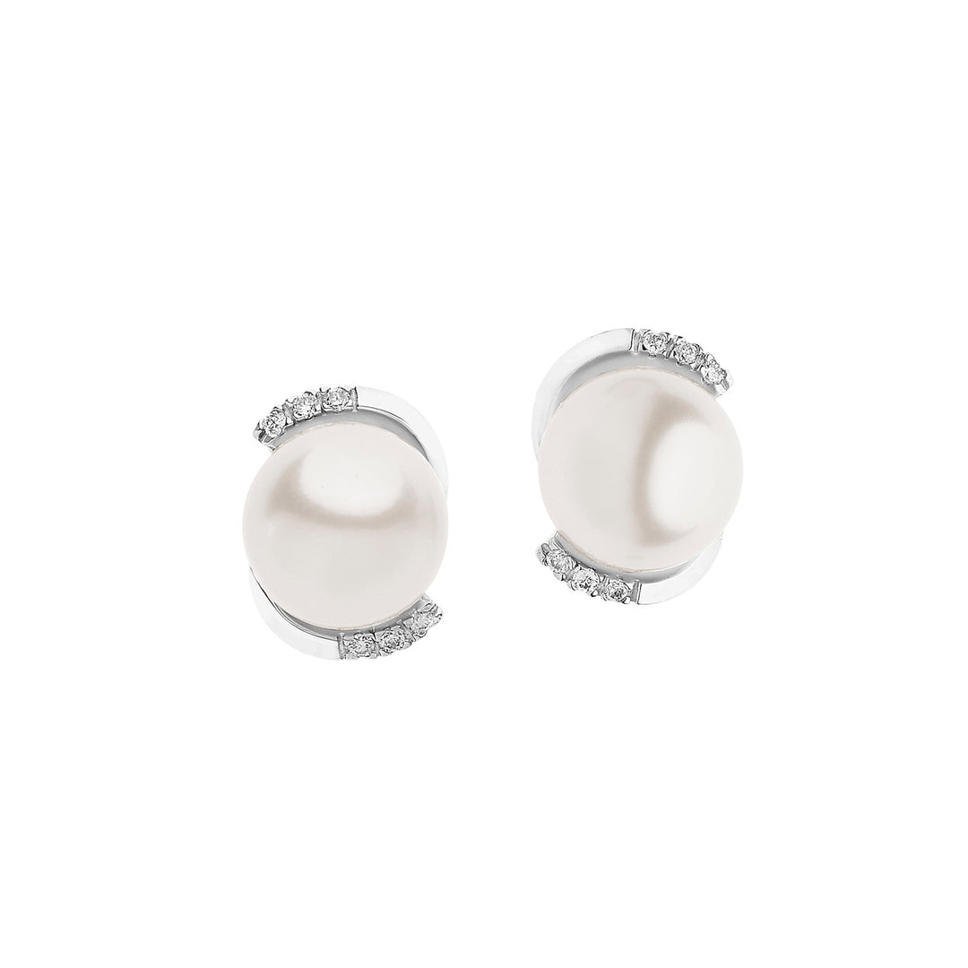 Pendientes de Perlas Comete en Oro y Diamantes ORP679
