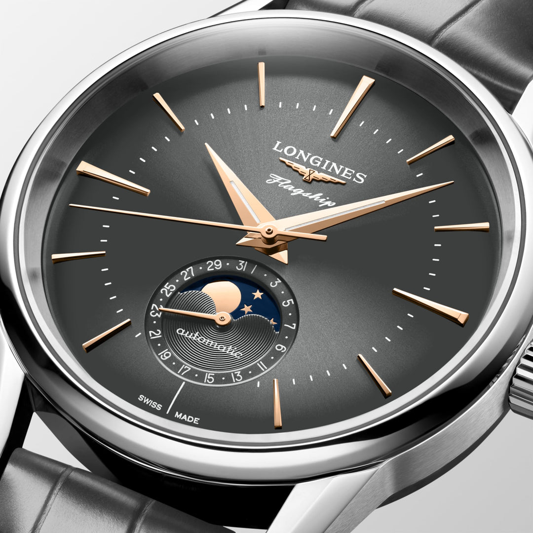 Longines orologio Flagship Heritage Moonphase 38.5 mm L4.815.4.52.2