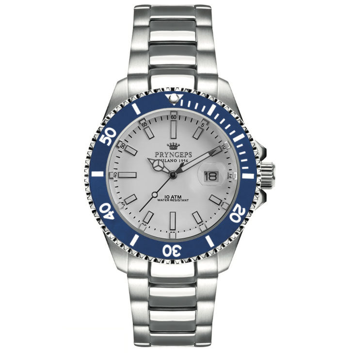 Pryngeps Mediterranean Watch Professional 42 מ"מ 42 מ"מ קוורץ פלדה A1097 B/B (העתק)