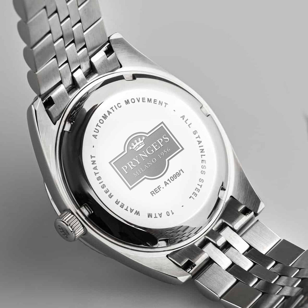 Pryngeps Erre X 40mm black automatic steel watch A1099/1 NE