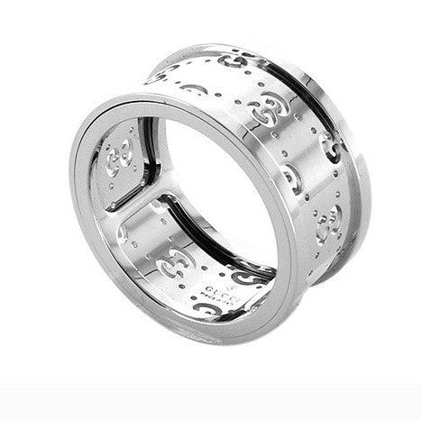 Anillo Gucci Icon Twirl GG en oro blanco de 18 quilates talla 13 201985 J8500 9000