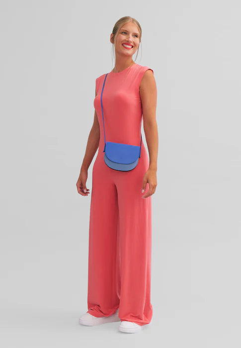 DUDU Bolso Bandolera Pequeño de Piel para Mujer, Bolso de Diseño Delgado y Compacto con Cierre de Botón, Correa Ajustable para el Hombro