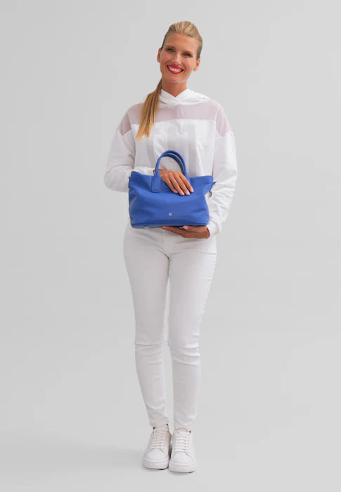 DUDU Bolso de Mujer de Piel con Bandolera, Bolso Bandolera Pequeño Mediano con Cremallera y Bandolera Desmontable, Bolso Elegante y Colorido