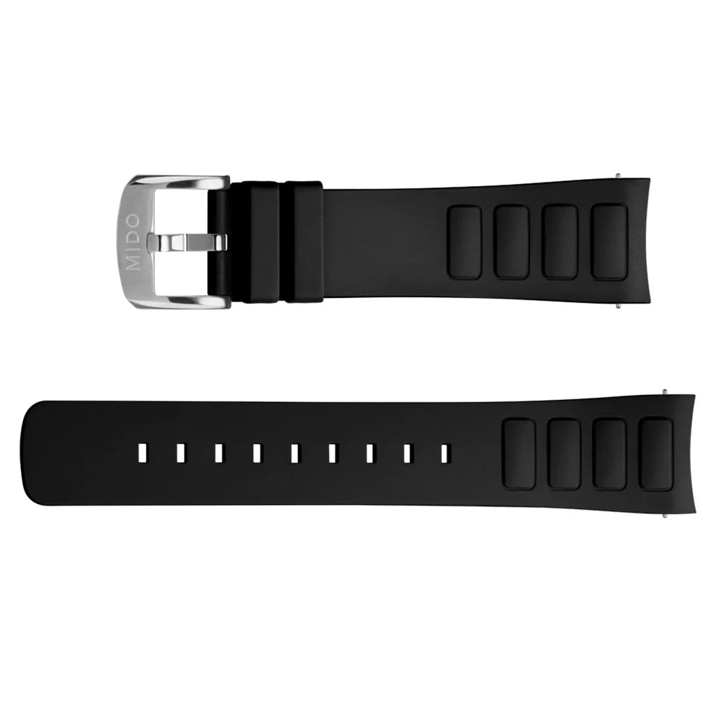 Mido cinturino Multifort TV silicone nero fibbia acciaio M852018741 + M610018742
