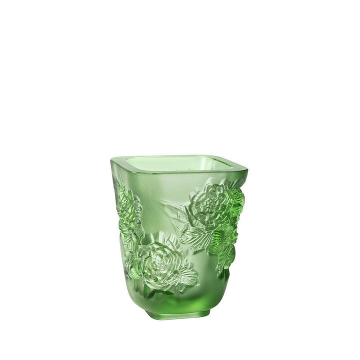 Lalique vaso Pivoines Petit Modèle cristallo verde 10708800 - Capodagli 1937