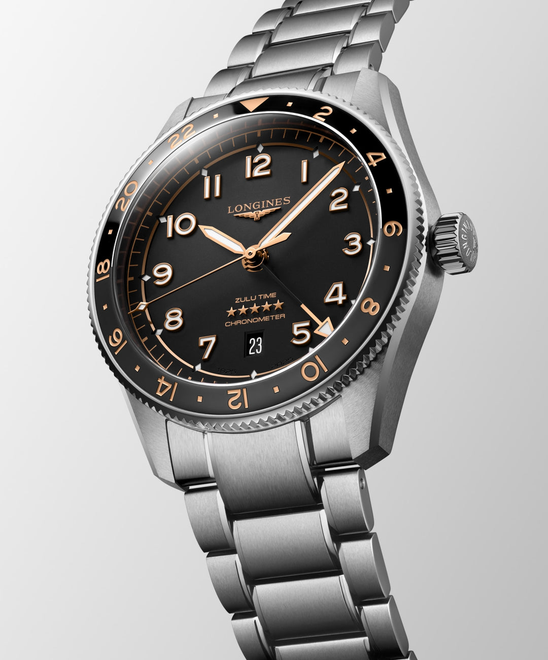 Longines orologio Longines Spirit Zulu Time 42 mm L3.812.4.50.6
