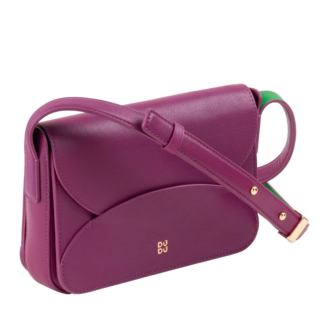 DUDU Mini Bolso Bandolera de Piel para Mujer - Bolso Bandolera Pequeño y Elegante para Mujer con Correa Ajustable para el Hombro, Compacto, Sobre