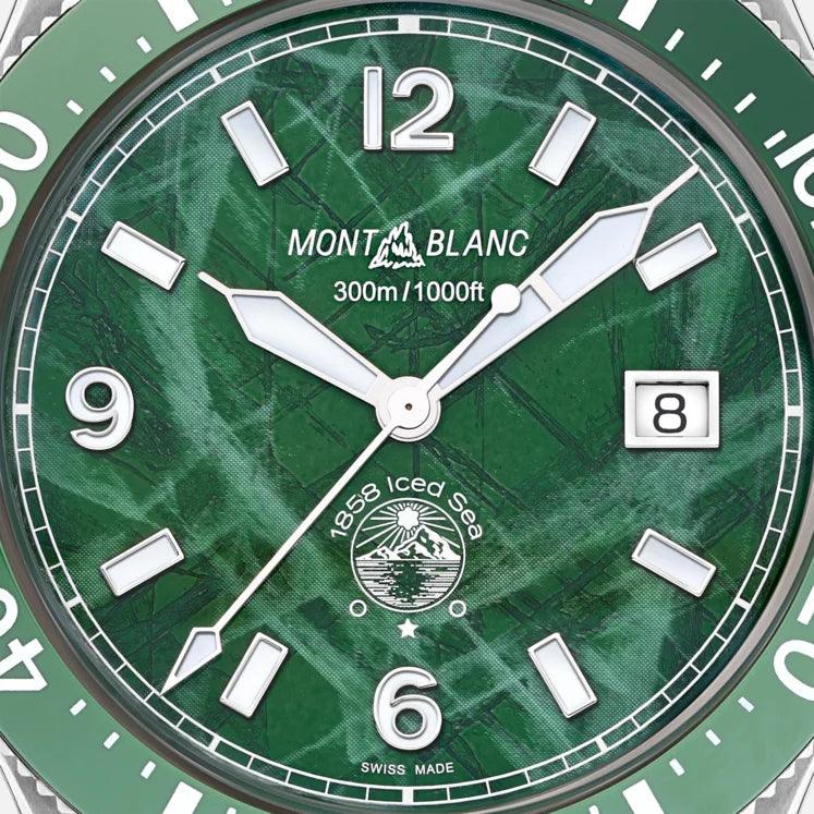 Montblanc orologio 1858 Ice Sea Automatic Date 41mm verde automatico acciaio 129373 - Capodagli 1937