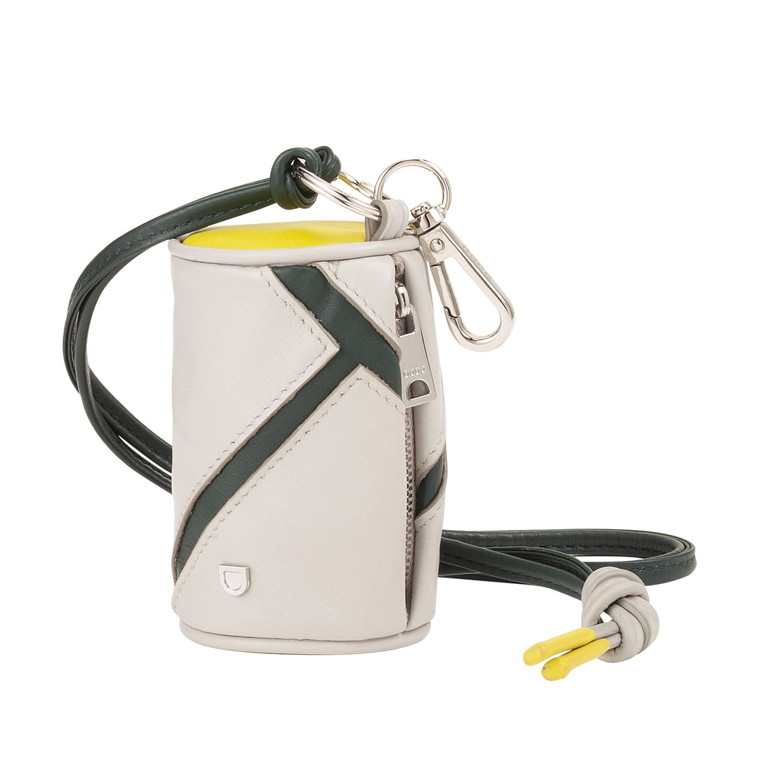 DUDU Funda para Auriculares AirPods con Cuello en Piel con Cremallera - Mini Bolso Unisex con Correa, Diseño Tenis Deportivo, para Llaves y Monedas