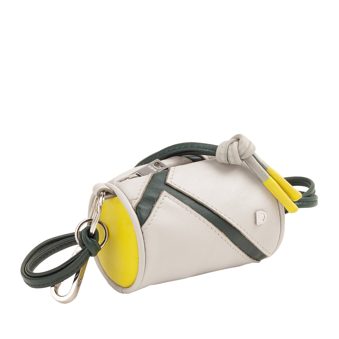 DUDU Funda para Auriculares AirPods con Cuello en Piel con Cremallera - Mini Bolso Unisex con Correa, Diseño Tenis Deportivo, para Llaves y Monedas