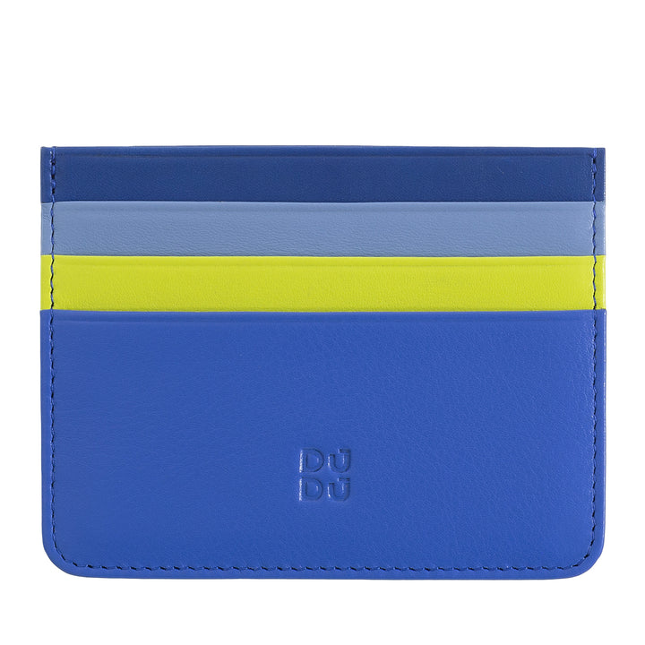 Tarjetero en piel Napa de colores con 6 bolsillos DUDU