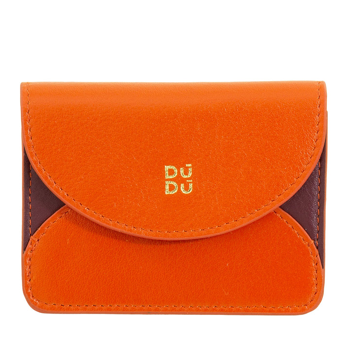 DUDU Compact Leather Accordion Credit Card Holder - Men&