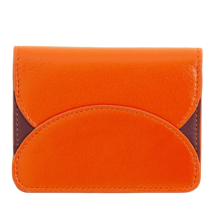 DUDU Compact Leather Accordion Credit Card Holder - Men&