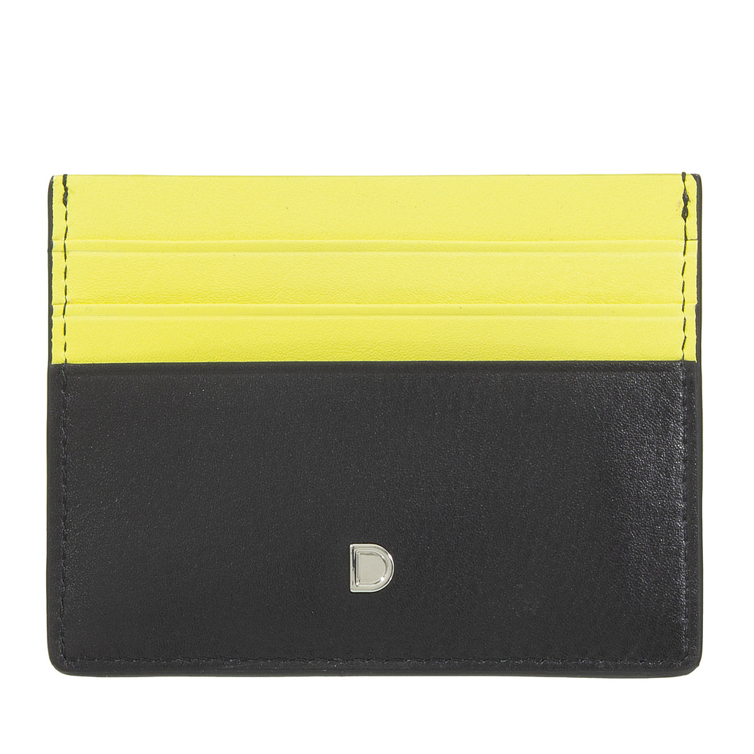 Porte-cartes de crédit DUDU pour hommes et femmes en cuir - Porte-cartes fin et fin au design moderne et géométrique, compact et élégant