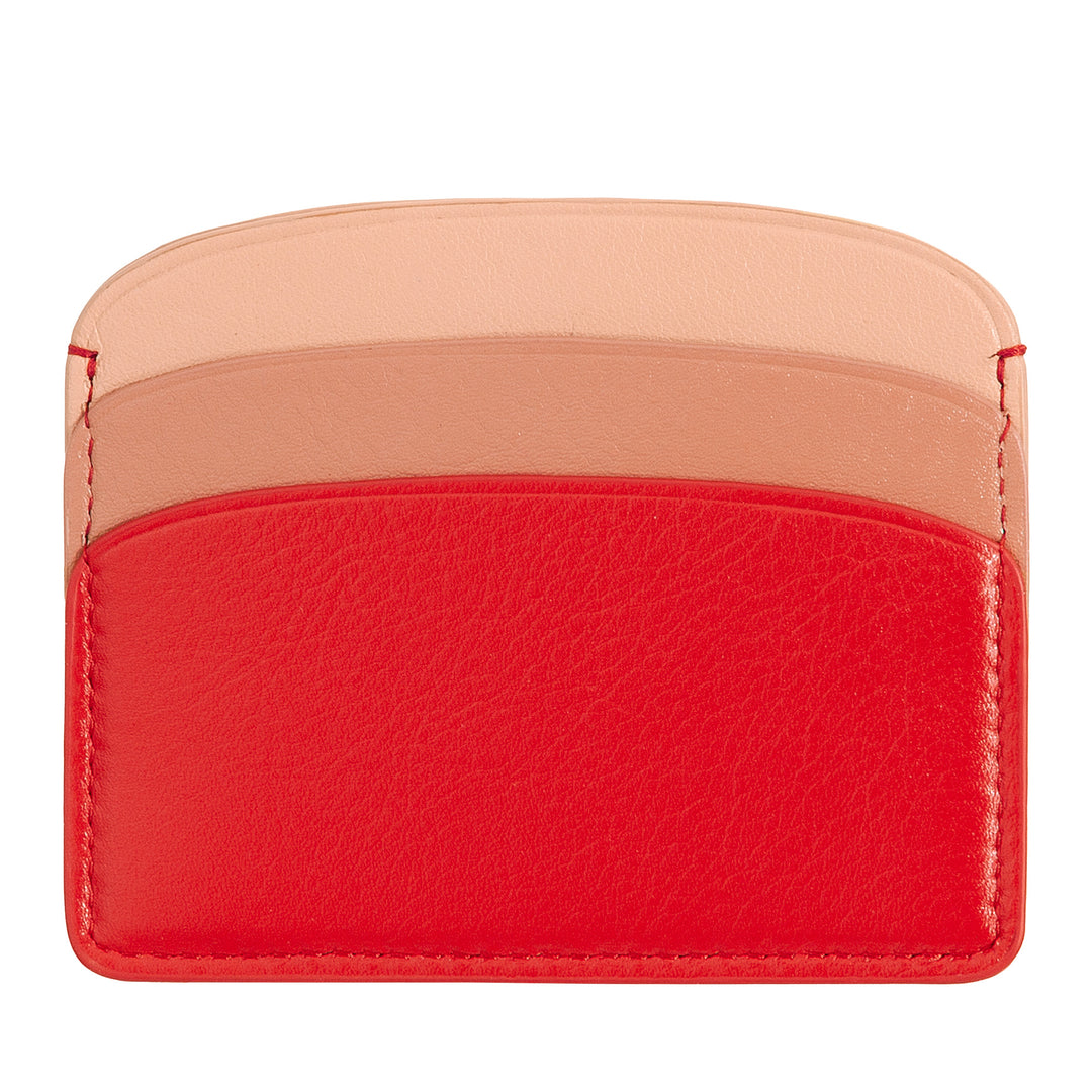 DUDU Thin Credit Card Holder in Soft Leather, Card Holder, Document Holder, Pocket Plate, Slim Design, Colorful