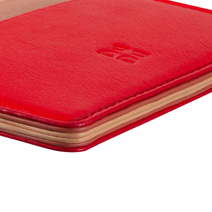 DUDU Thin Credit Card Holder in Soft Leather, Card Holder, Document Holder, Pocket Plate, Slim Design, Colorful
