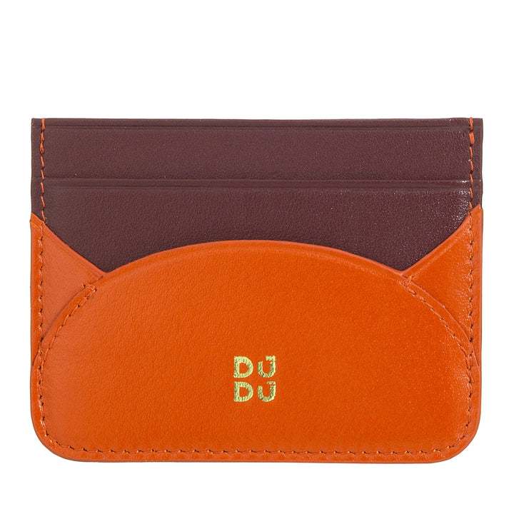 DUDU Tarjetero Slim en Piel Suave - Tarjetero, Portadocumentos, Placa de Bolsillo, Diseño Delgado