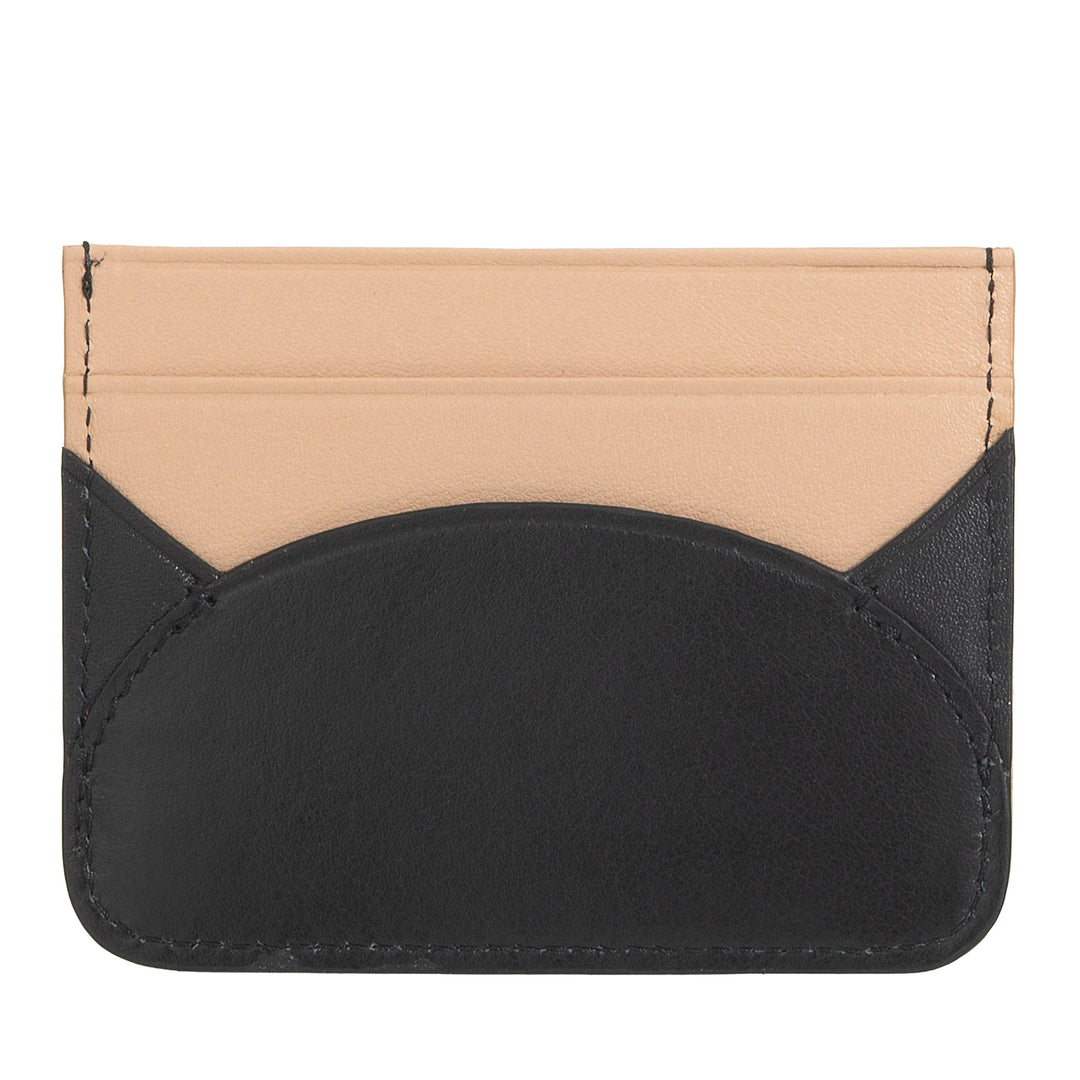 DUDU Tarjetero Slim en Piel Suave - Tarjetero, Portadocumentos, Placa de Bolsillo, Diseño Delgado