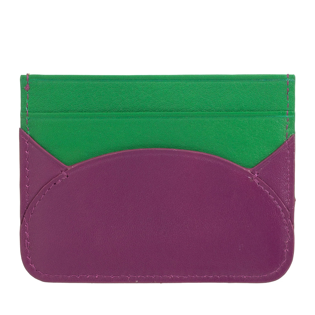 DUDU Tarjetero Slim en Piel Suave - Tarjetero, Portadocumentos, Placa de Bolsillo, Diseño Delgado