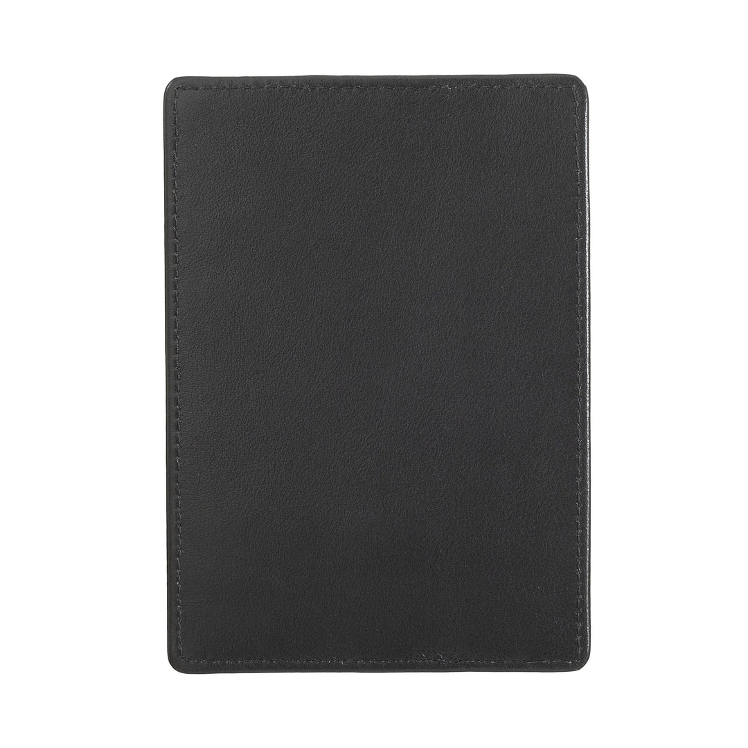 Porte-cartes de crédit ultra-fin pour hommes Nuvola Pelle Slim en cuir Nappa avec fermeture à bouton