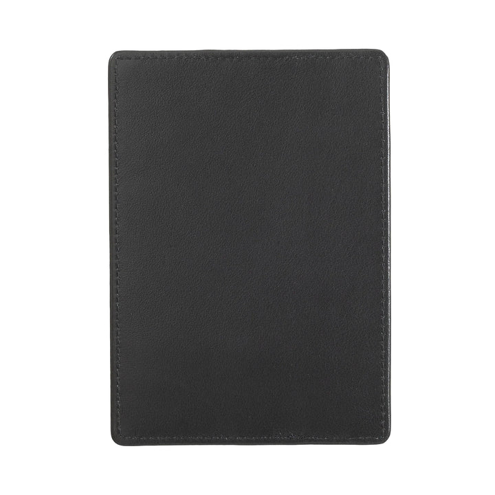 Porte-cartes de crédit ultra-fin pour hommes Nuvola Pelle Slim en cuir Nappa avec fermeture à bouton