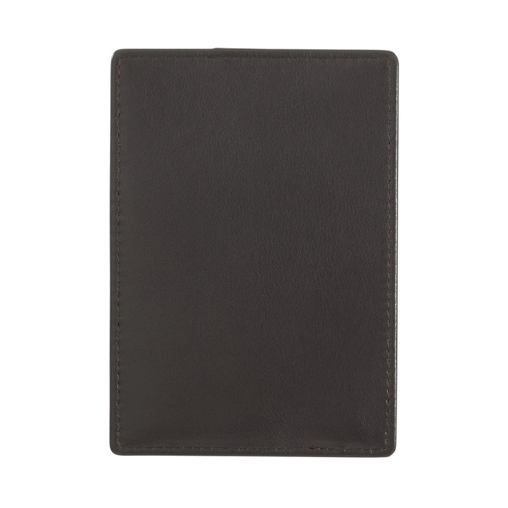 Nuvola Pelle Porta Carte di Credito Uomo Slim Ultrasottile in Pelle Nappa con Chiusura a Bottone