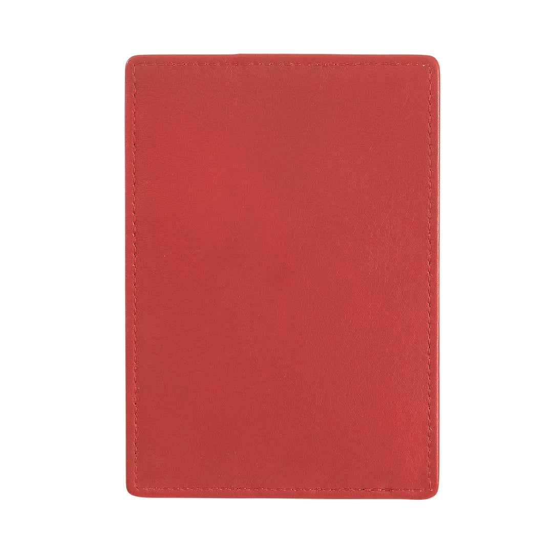 Porte-cartes de crédit ultra-fin pour hommes Nuvola Pelle Slim en cuir Nappa avec fermeture à bouton