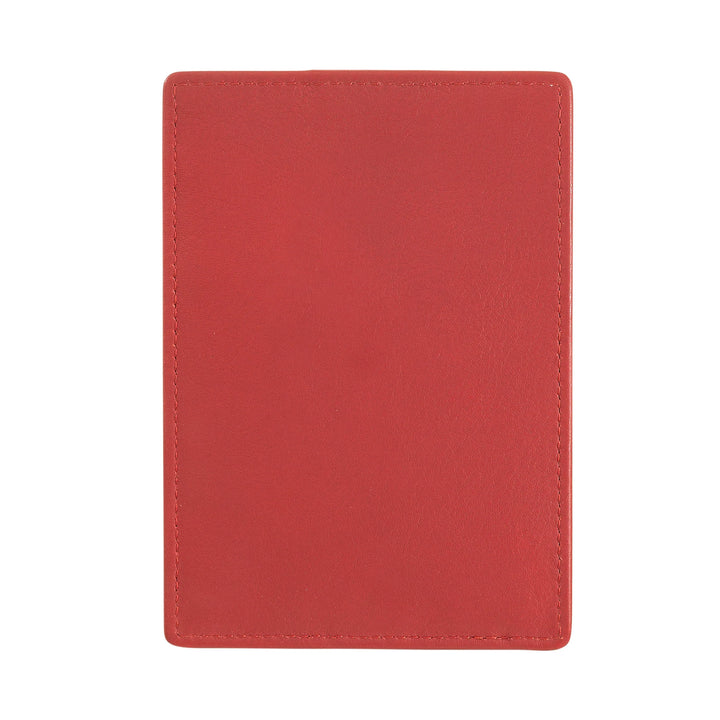 Porte-cartes de crédit ultra-fin pour hommes Nuvola Pelle Slim en cuir Nappa avec fermeture à bouton