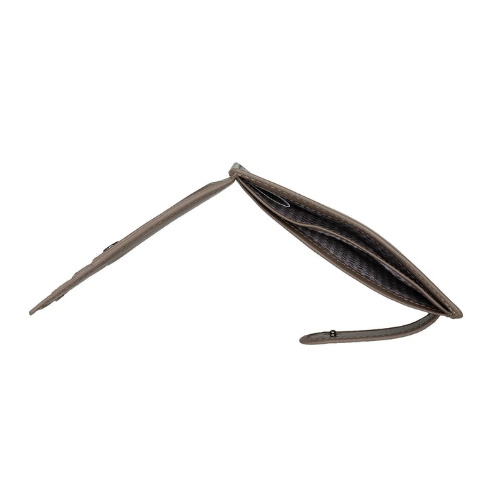 Porte-cartes de crédit ultra-fin pour hommes Nuvola Pelle Slim en cuir Nappa avec fermeture à bouton
