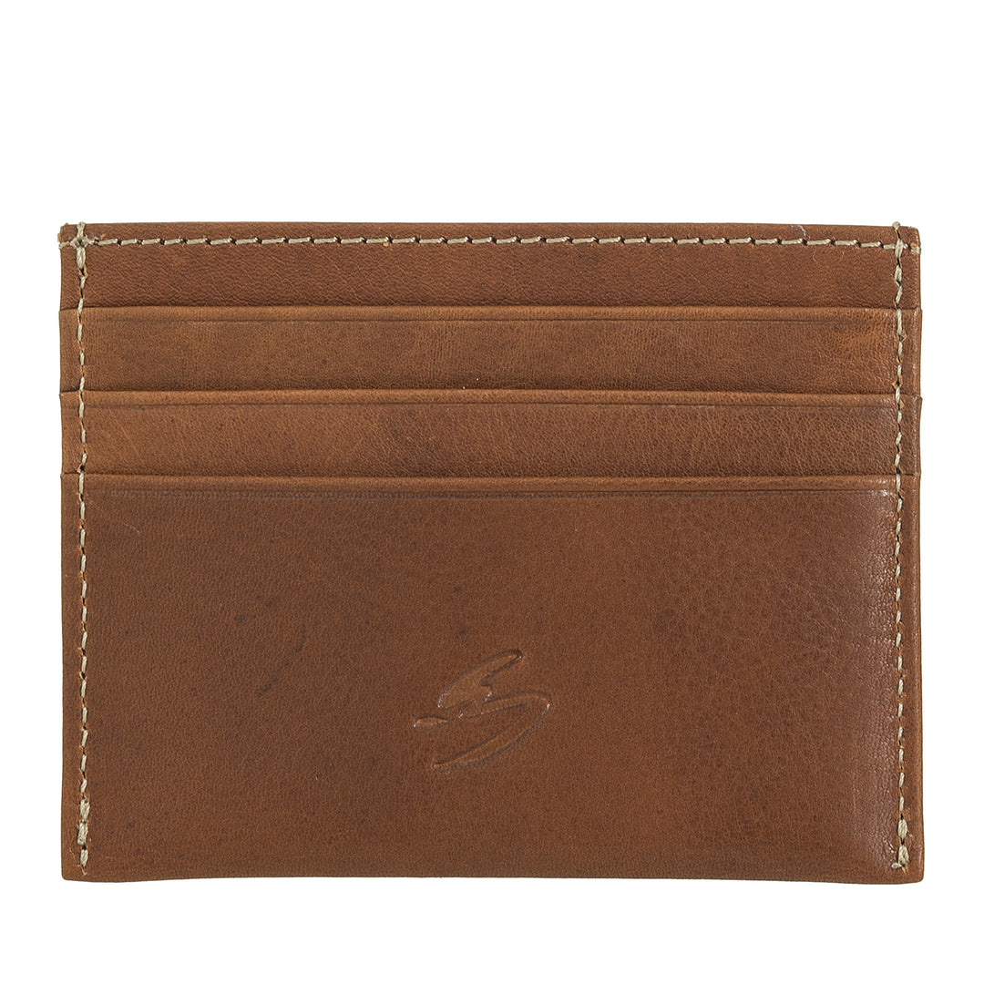 Nuvola Pelle Petit porte-cartes en cuir – Porte-cartes fin pour homme et femme, poche fine avec poches pour cartes et cartes de visite dans un design compact