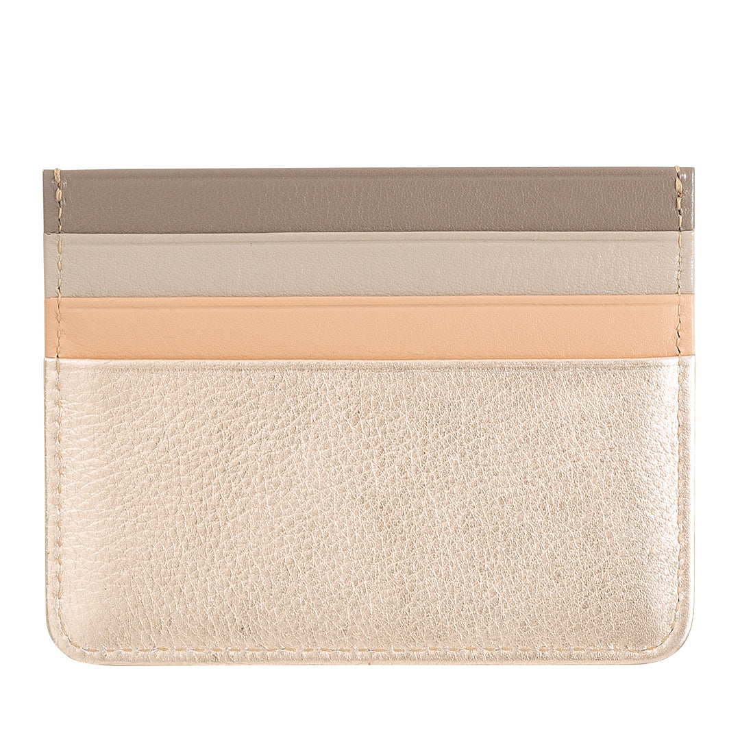 Colorful Nappa leather credit card holder with 6 pockets DUDU
