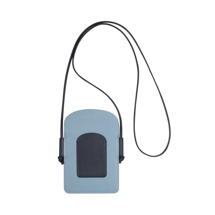 DUDU - Soporte para teléfono de piel para mujer, doble bolsillo para smartphone, bolsillo para tarjetas, correa ajustable para el hombro