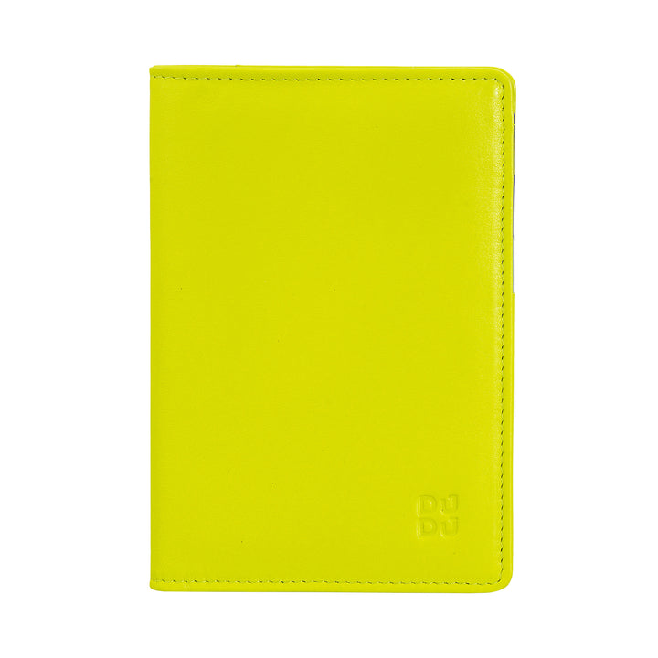 DUDU Multicolor RFID leather passport and credit card holder